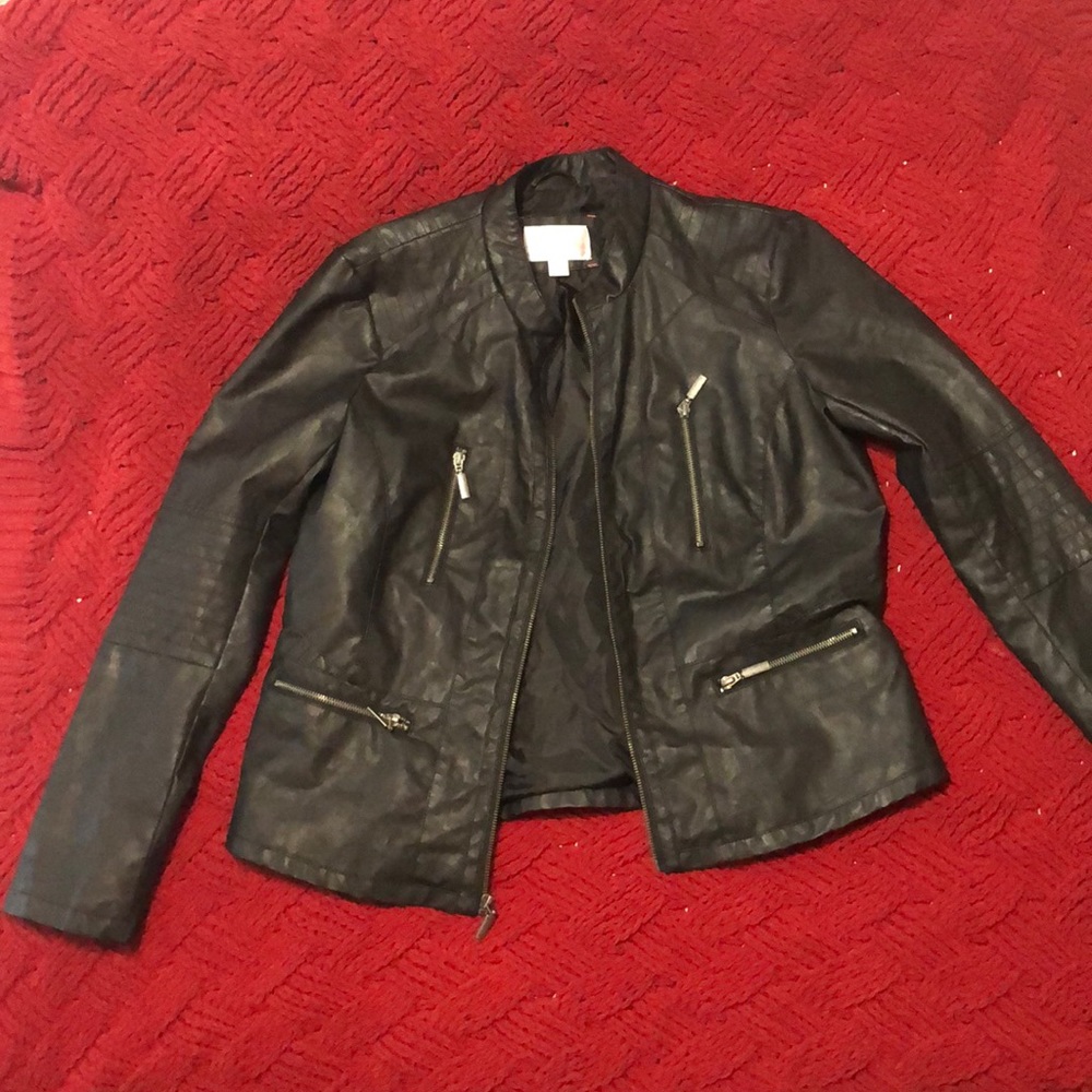 Black Non-leather moto jacket